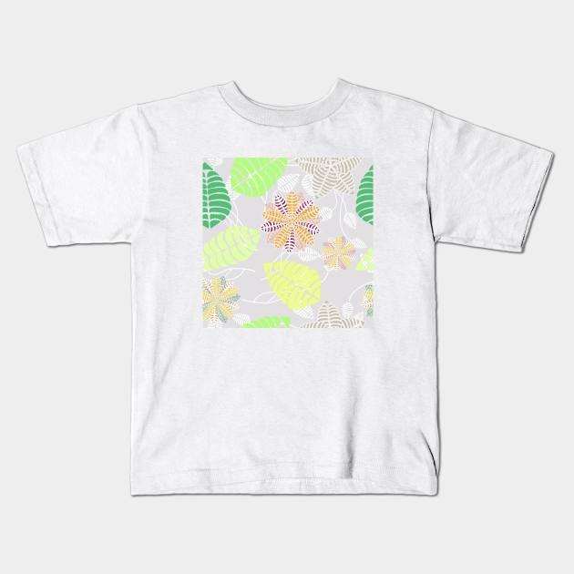 Tropical Floral Pattern Kids T-Shirt by FloralPatterns